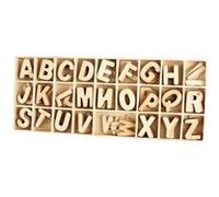 Coffret de 130 lettres en bois - 2,3 cm BOIS NATUREL G