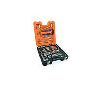 coffret de 138pcs douilles 1/4 et 1/2 + cles mixtes s138