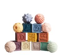 Coffret De 15 Cubes Et Balles Sensorielles En Silicone Multicolore