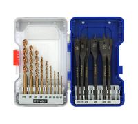Tivoly Coffret forets bois Ranger T15 Technic – 15 pièces Ø2–10 mm + mèches plates Ø14–24 mm
