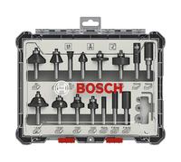 Coffret de 15 fraises mixtes à queue de 8 mm - BOSCH - 2607017472