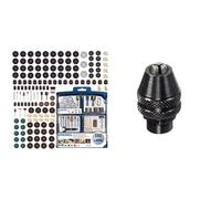 Coffret de 150 accessoires Dremel pour outils rotatifs pour graver, découper, poncer, meuler, nettoyer et polir & 4486 Mandrin Universel Autoserrant de 0,8mm à 3,2mm pour Outil Multifonction Rotatif