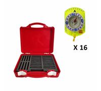 Coffret de 16 boussoles scolaires Digi Sport Instruments Blanc TU
