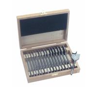 Fisch Tools – Coffret de mèches à bois plates 0530, 16 pièces Ø 6–38 mm, queue 6 pans