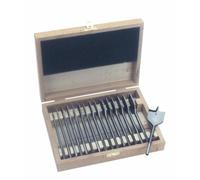 Fisch Tools – Coffret de mèches à bois plates 0530, 16 pièces Ø 6–38 mm, queue 6 pans