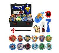 Coffret de 16 pièces de toupies, compact et portable, peut être utilisé comme cadeau, boîte à outils d'assemblage pour combat, anti-stress, idéal pour les enfants à Noël, Halloween ou comme cadeau, po