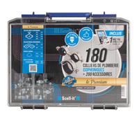Coffret de 180 colliers de plomberie isophoniques premium - SCELL-IT - COF-SANCSIPLUS