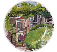 Coffret de 2 assiettes à mignardises en faïence Paris-Giverny