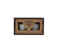 Coffret de 2 bougies parfumées en verre style whisky, parfum ambre - -