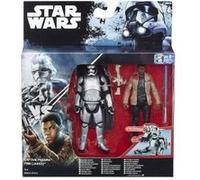 Coffret de 2 figurines star wars rebels : captain phasma et finn 9,5 cm - mission dans l’espace