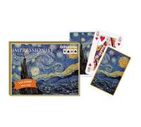 Coffret de 2 jeux de 55 cartes VAN GOGH - NUIT ETOILEE PIATNIK Multicolore Multicolore G