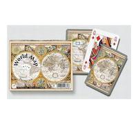 Coffret de 2 jeux de cartes WORLD MAP PIATNIK Multicolore Multicolore G