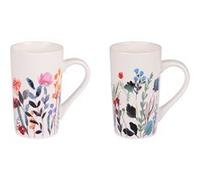 Coffret de 2 mugs Flor 50 cl - Table Passion - Décoré - Porcelaine G