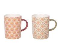 Coffret de 2 mugs Rangoli 25 cl - - Multicolore - Grès