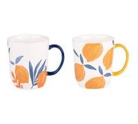 Coffret de 2 mugs Sicilia 50 cl - Table Passion - Décoré - Grès G
