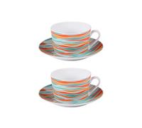 Coffret de 2 petits déjeuners Alizée 35 cl - Table Passion - Multicolore - Porcelaine Multicolore G