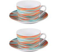 Coffret de 2 petits déjeuners Alizée 35 cl - Table Passion - Multicolore - Porcelaine Multicolore G