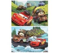 Coffret de 2 puzzles de 25 pieces en bois flash mcqueen et martin - puzzle educa enfant - disney