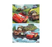 Coffret de 2 Puzzles de 25 Pieces en Bois flashmcqueen et Martin - Set Puzzle Enfant + Une Carte Tigre