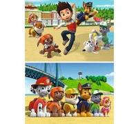 Coffret de 2 puzzles enfant pat patrouille 24 pieces : ryder rocky marcus chase zuma ruben et stella a la plage - ravensburger collection dessin animé