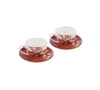 Coffret de 2 tasses et sous-tasses Isana - Amadeus - Marron - Porcelaine