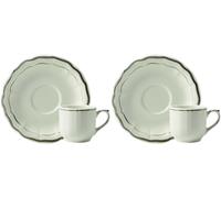 Coffret de 2 Tasses & Soucoupes Café FILET Taupe