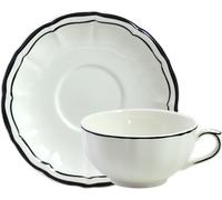 Coffret de 2 Tasses & Soucoupes Déjeuner FILET Manganese