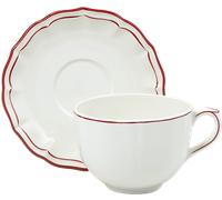 Coffret de 2 Tasses & Soucoupes Déjeuner FILET Rouge