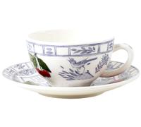 Coffret de 2 Tasses & Soucoupes Déjeuner OISEAU BLEU FRUITS