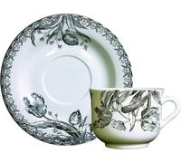 Coffret de 2 Tasses & Soucoupes Déjeuner Tulipes Noires