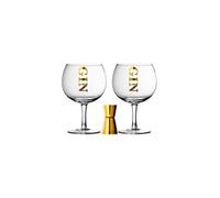 Coffret de 2 verres à Gin et doseur 25.00x13.00 cm