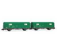 Coffret de 2 Wagons JPD Arnold HN6703 RENFE, livrée Verte TEM, ép. V.