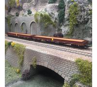 Coffret de 2 wagons plats Res-x, chargés de rails, DB AG, Ep. VI, TRIX 24431, HO