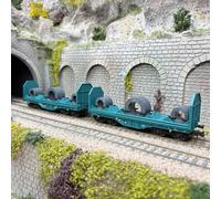 Coffret de 2 wagons porte-bobines Shmmns, FS, Ep. V-VI - ROCO 6600181 - HO 1/87