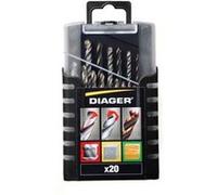 Diager Coffret 20 forets mixtes 5017A – Béton / Bois / Métaux