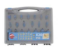 Coffret de 20 mèches de défonceuse HM Q. 8 mm - 428.700.20 - Leman