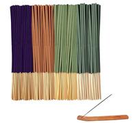 Coffret de 200 bâtonnets d'encens (4 x 50) à la Lavande, au Santal, à l'encens et à la Sauge, pour la méditation, Le Yoga, la Purification de l'espace et la Relaxation