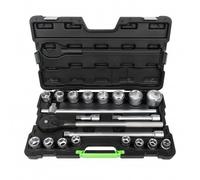 Coffret de 21 outils professionnels 3/4" avec douilles hexagonales de 19 à 50 mm