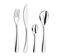 Coffret de 24 couverts AMEFA Nymphéa - Lignes courbes et fluides - Acier inox