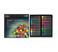 Coffret de 24 pastels l'huile pour artistes de la galerie Mungyo - 12 couleurs m talliques + 12 couleurs fluorescentes