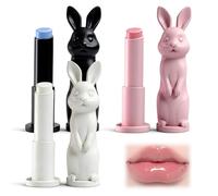 Coffret de 3 baumes à lèvres, baumes nourrissants et apaisants longue durée, pour prendre soin de vos lèvres grâce à leur parfum fruité. Forme de lapin pour votre petite amie ou votre femme.