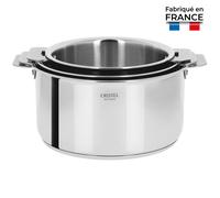 Coffret de 3 casseroles Inox 16 à 20 cm Casteline Amovible
