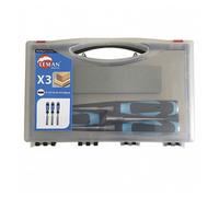 Coffret de 3 ciseaux à bois LEMAN 780.500.03 - 12, 26, 40mm