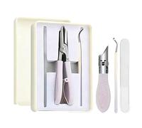 Coffret de 3 coupe-ongles angulaires Eagle Beak, coupe-ongles professionnels Eagle Beak, avec lime à ongles et cure-ongles pour ongles épais, personnes âgées, hommes et femmes (Violet)