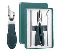 Coffret de 3 coupe-ongles angulaires Eagle Beak, coupe-ongles professionnels Eagle Beak, avec lime à ongles et cure-ongles pour ongles épais, personnes âgées, hommes et femmes (Vert)