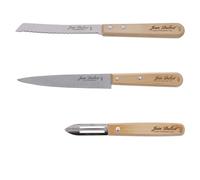 Coffret de 3 couteaux épluche tomates Hêtre acier inoxydable (inox) 11.50x1.80