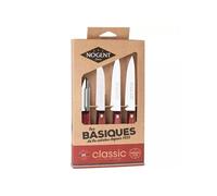 Coffret de 3 couteaux et un éplucheur merisier 3 Etoiles 00083v