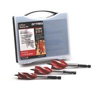 Coffret de 3 forets à bois courts à 4 cannelures 120 x 16-25mm Wood Beaver Armeg