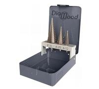 Coffret de 3 Forets HSS Étagés D.4-12/4-20/4-30 mm x Q. Cylindrique - Outil de Perçage et Durable pour Métal - Diamwood