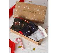 Coffret de 3 paires de chaussettes Noël gris chiné 27/30